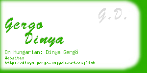 gergo dinya business card